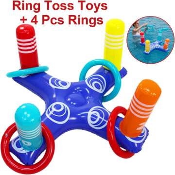 Inflatable Pool Ring Toss Game for Summer Fun