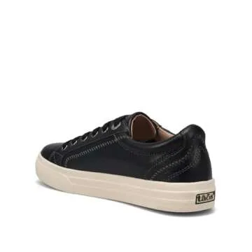 Taos Plim Soul Lux Women's Sneaker - Soft Premium Leather Lace Up Sneakers with All Day Walking Comfort and Support Black Leather 8 (W) US