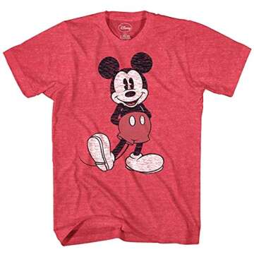 Disney Men's Mickey Mouse Distressed T-Shirt for Comfort