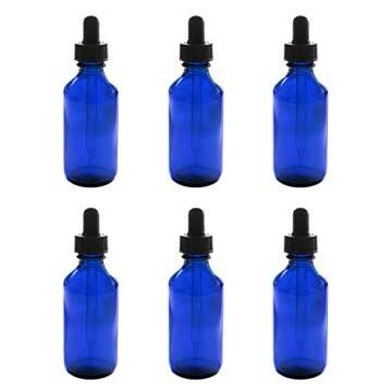 Super Z Outlet 2oz Glass Bottles with Glass Eye Dropper Dispenser for Essential Oils, Chemistry Lab ...
