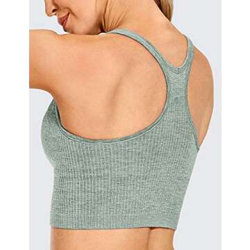 CRZ YOGA Longline Seamless Sports Bra with Pads