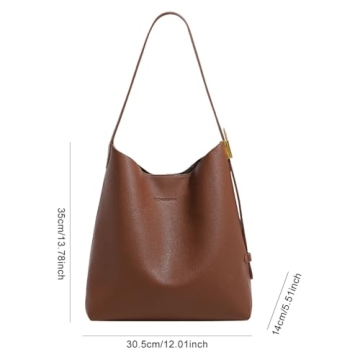 Hibear Vegan Leather Hobo Bag for Women - Stylish and Functional