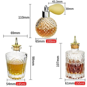 Bitters Bottle Set of 3 for Professional Bartenders & Home Use