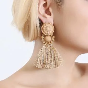 Boderier Bohemian Tassel Chandelier Earrings – Stylish & Comfortable