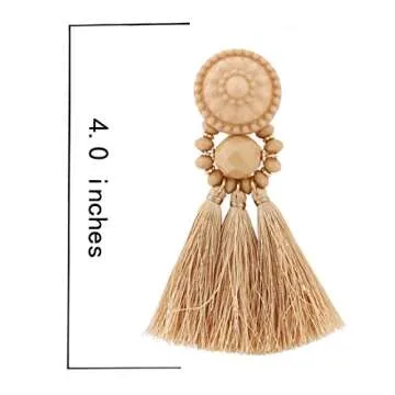 Boderier Bohemian Tassel Chandelier Earrings – Stylish & Comfortable