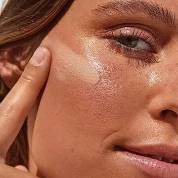 Saie Sunvisor Broad Spectrum Sunscreen Moisturizer SPF 35 - Hydrating Daily Face Sunscreen with 100% Sheer Mineral Zinc Oxide, Hyaluronic Acid + Vitamin C for Radiant, Dewy Skin (1.35 fl oz)