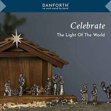 DANFORTH Holy Family Nativity Set, Handcrafted Pewter Nativity Set/Scene, Made in USA