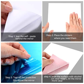 Zonon Flexible Mirror Sheets Self Adhesive Non-Glass Tiles