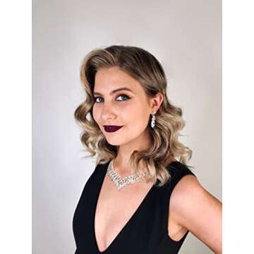 SWEETV Costume Jewelry for Women, Wedding Jewelry for Bride, Bridal Austrian Crystal Teardrop Necklace and Earrings Jewelry Set for Brides, Bridesmaids, Prom Jewelry Gift