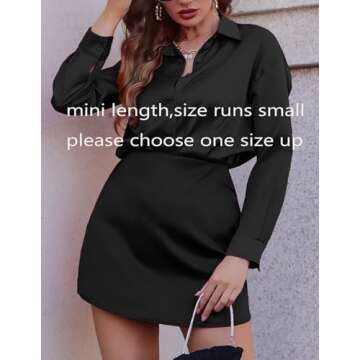 Zeagoo Women Skirts High Waist A-line Zipper Skirts Stain Slik Skirts Summer Fall Mini Length Summer Short Skirts,Black.S