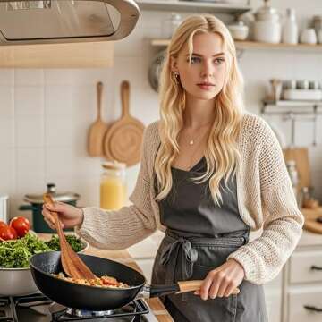 Wooden Spatula Nonstick Turner Acacia Wood, Long Handle Flat Frying Spatulas Handmade for Kitchen Gifts, Ideal Cookware Utensils for Cooking Eggs, Fish, Pancakes