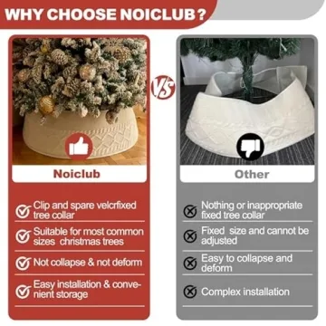 Noiclub Christmas Tree Collar, Adjustable Tree Base Cover