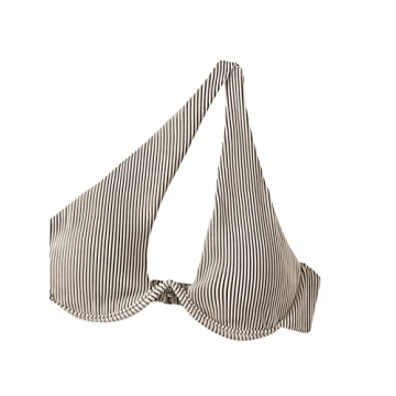 SweatyRocks Ribbed Push Up Bikini One Shoulder Cut Out