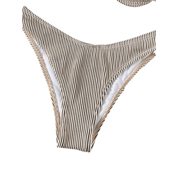 SweatyRocks Ribbed Push Up Bikini One Shoulder Cut Out