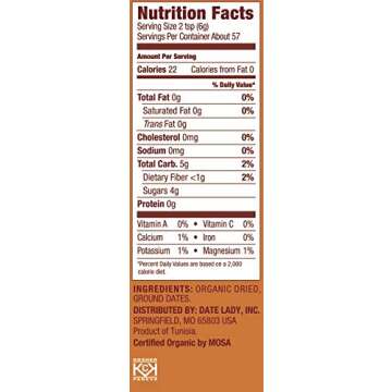 Organic Date Sugar - 12 oz Whole Food Sweetener