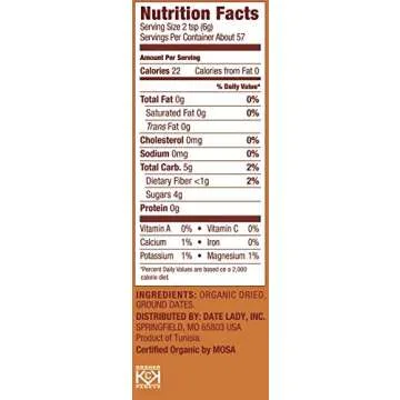 Organic Date Sugar - 12 oz Whole Food Sweetener
