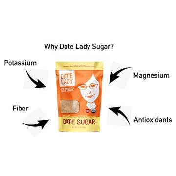 Organic Date Sugar - 12 oz Whole Food Sweetener