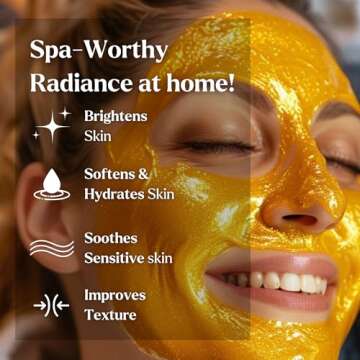 Jelly Face Mask for Facials - 24K Gold | Valentines Gift | Hydrating, Brightening & Nourishing Jelly Mask with Free Jade Roller & Spatula | 23 Oz Jar | Valentine Gifts for Women, Galentines Day Gifts