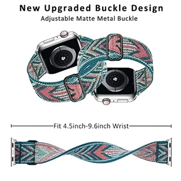 Greatfine Stretchy Solo Loop Strap for Apple Watch - Adjustable & Colorful