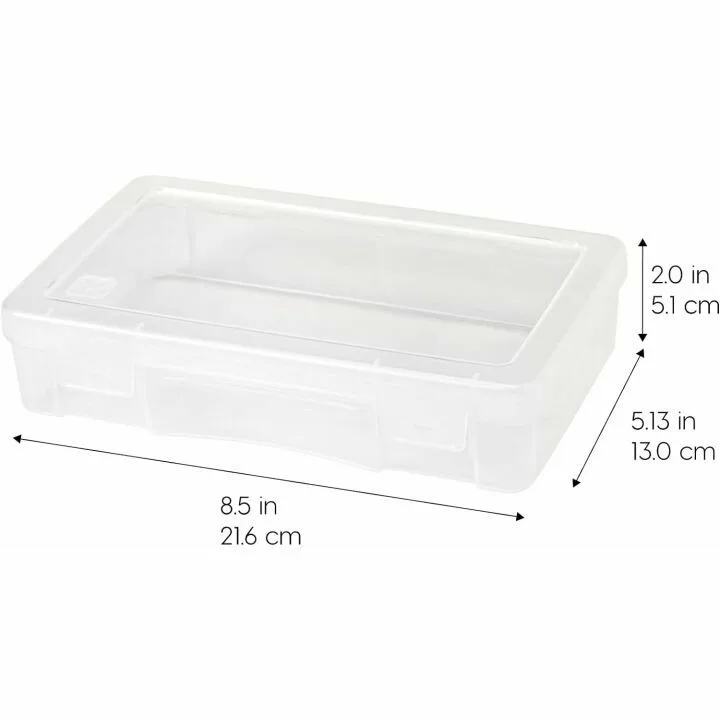 Clear Pencil Case Box Set - 10-Pack for Art Supplies