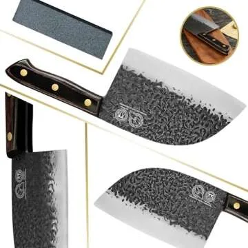 XYJ 7-inch Butcher Knife for Cooking and Camping