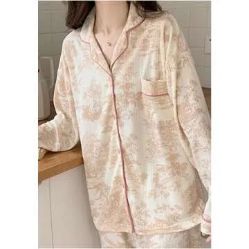 Vhitler Linen Set Coquette Womens Pajamas Set Summer Lounge Sets for Women Old Money Aesthetic