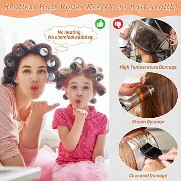 Cludoo 24PCS Heatless Hair Rollers Set for All Hair Types