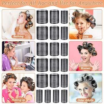 Cludoo 24PCS Heatless Hair Rollers Set for All Hair Types