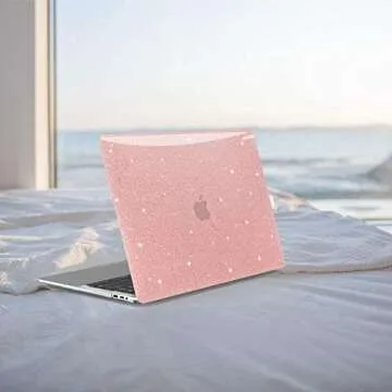 Anban MacBook Pro 13 Case - Glitter Rose Gold Design