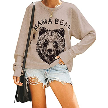 Blooming Jelly Women's Mama Bear Sweatshirt - Cozy & Stylish Fall Winter Wear