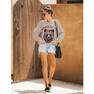 Blooming Jelly Mama Bear Sweatshirt Cozy Fall Winter Wear