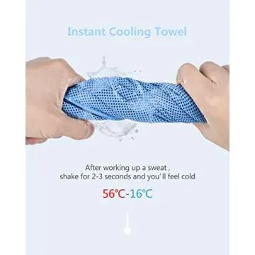 8Packs Cooling Towel (40"x 12"), Ice Towel, Microfiber Towel, Soft Breathable Chilly Towel Stay Cool for Yoga, Sport, Gym, Workout, Camping, Fitness, Running, Workout & More Activities