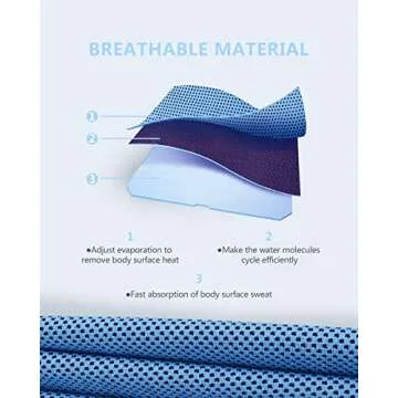 8Packs Cooling Towel (40"x 12"), Ice Towel, Microfiber Towel, Soft Breathable Chilly Towel Stay Cool for Yoga, Sport, Gym, Workout, Camping, Fitness, Running, Workout & More Activities