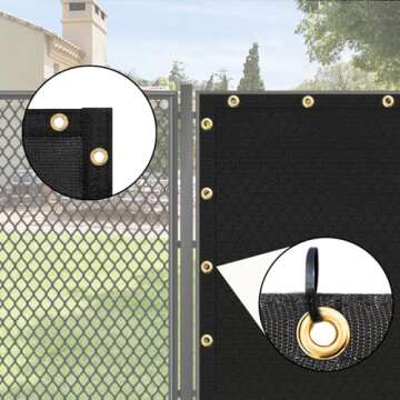 UPGRADE Balcony Privacy Screen Fence Commercial Shade Cover 3' x 10' with Ties Durable and UV Resistant Perfect for Deck Patios-Black, Customizable