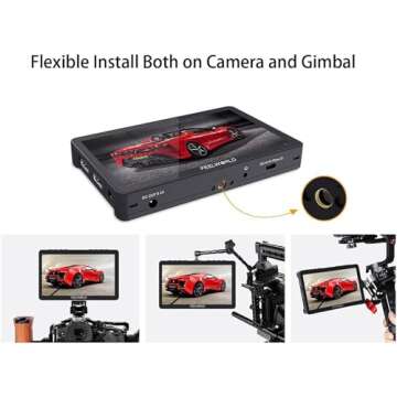 FEELWORLD F5 Pro V2 5.5 Inch 3D LUT 4K HDMI Input Output 1920×1080 IPS Touch Screen DSLR Camera Field Monitor