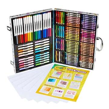 Crayola Inspiration Art Case, Art Set, Gifts for Kids, Age 4, 5, 6, 7 (Styles May Vary), includes 64 Crayons, 20 Short Colored Pencils, 40 Washable Markers and 15 Paper Sheets