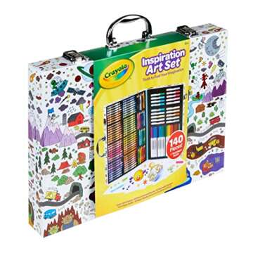 Crayola Inspiration Art Case, Art Set, Gifts for Kids, Age 4, 5, 6, 7 (Styles May Vary), includes 64 Crayons, 20 Short Colored Pencils, 40 Washable Markers and 15 Paper Sheets