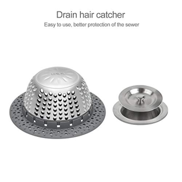 LEKEYE Drain Hair Catcher Stylish Drain Protector for Home