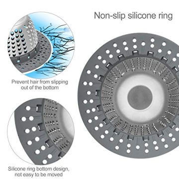 LEKEYE Drain Hair Catcher Stylish Drain Protector for Home