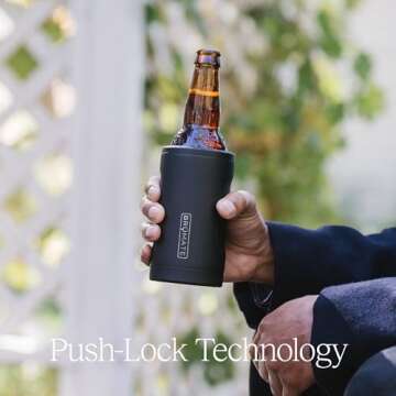 BrüMate Hopsulator Bott'l Insulated Bottle Cooler for Standard 12oz Glass Bottles | Glass Bottle In...