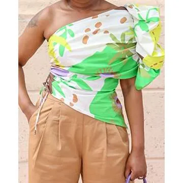 Floral One Shoulder Blouse by @kass_stylz - Perfect Fit