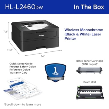 Brother HL-L2460DW Monochrome Laser Printer - Mobile Ready
