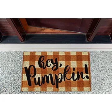 DII Natural Coir Outdoor Doormat with Pumpkin Design