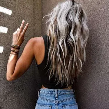 Soulvation Boho Hair Tie Bracelets for Women, Elastic Bands for Ponytails, Suitable for Thick and Thin Hair, Black Ties Prevent Breakage