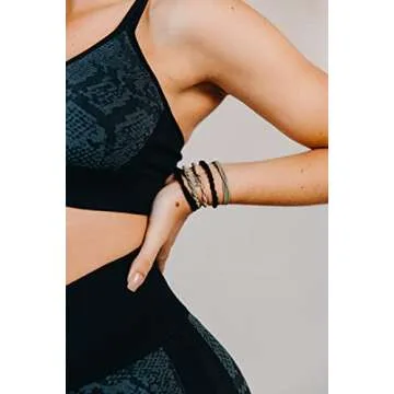 Soulvation Boho Hair Tie Bracelets for Women, Elastic Bands for Ponytails, Suitable for Thick and Thin Hair, Black Ties Prevent Breakage