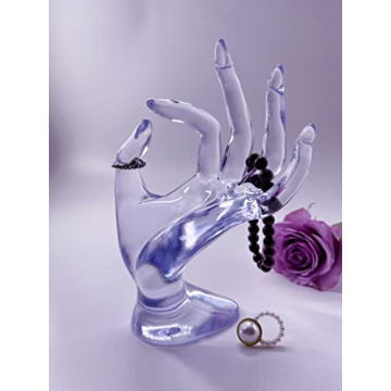 Glamorway Jewelry Display Holder Bracelet Ring Watch Stand Support Holder Stand (Transparent)