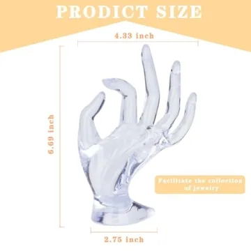 Glamorway Transparent Jewelry Display Holder for Bracelets Rings