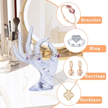 Glamorway Transparent Jewelry Display Holder for Bracelets Rings