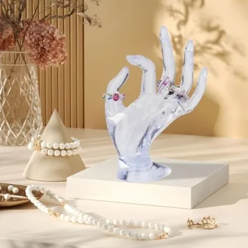 Glamorway Transparent Jewelry Display Holder for Bracelets Rings