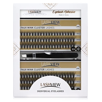 LASHVIEW DIY Lash Extension Kit with Glue and Tweezers